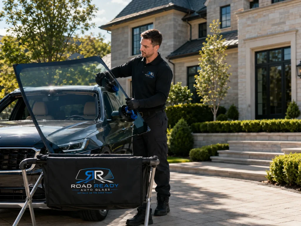 Mobile windshield replacement in San Jose performed by a RoadReady technician