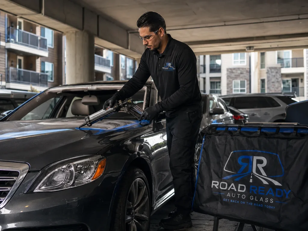 Completed mobile windshield chip repair by RoadReady Auto Glass in San Jose